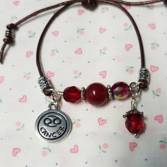 Leather Zodiac Adjustable Bracelet! - Picture 2 of 4